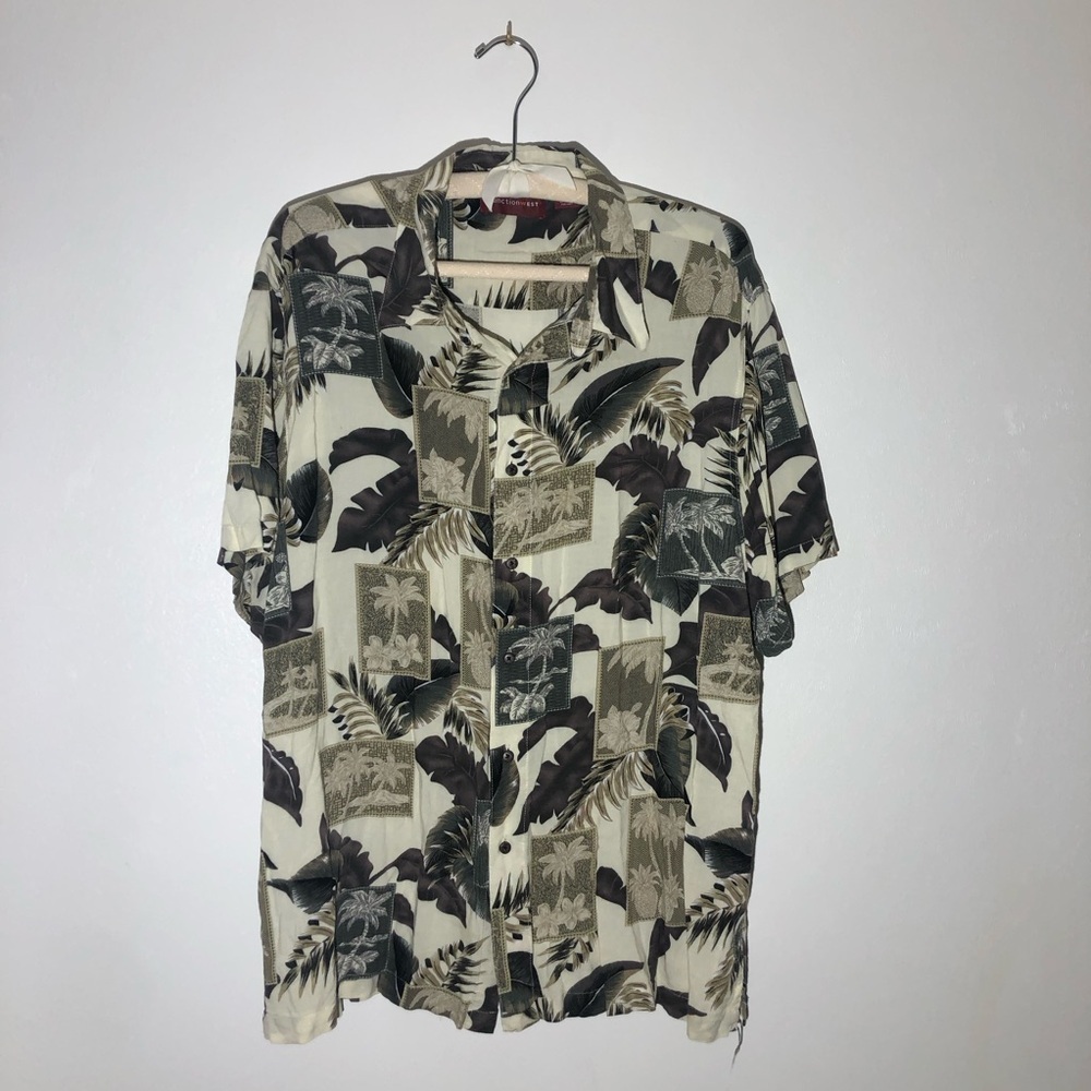 Junction West Hawaiian Shirt XXL 100% Rayon Holiday Tropical Beach Nature
